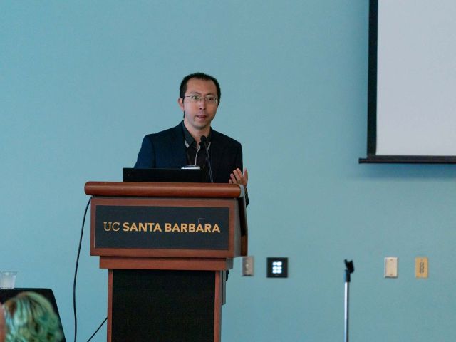 Speaker giving lecture