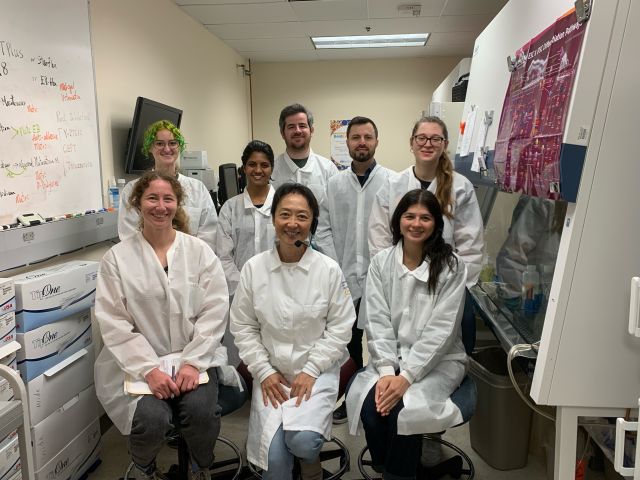 Group photo inside cell lab