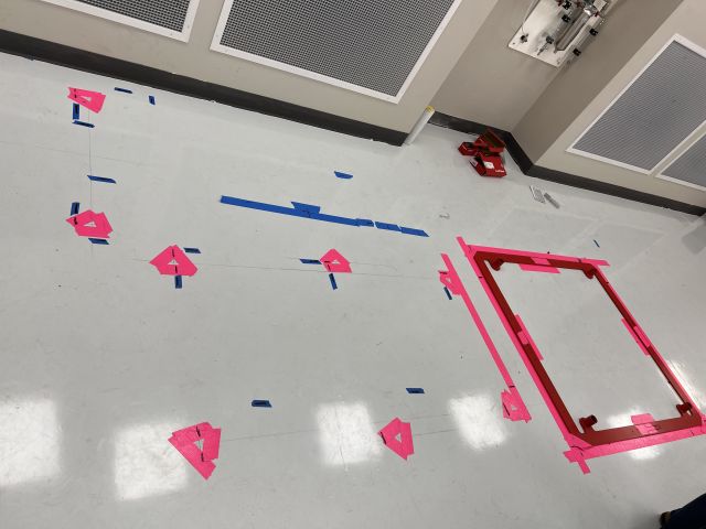 Drilling the guide holes where the TEM will go