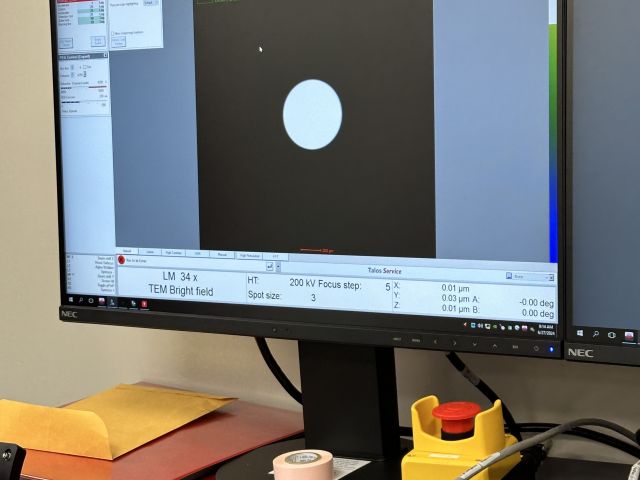 We have beam down! The microscope is working.