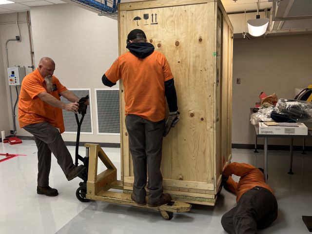 Positioning the box out of the way