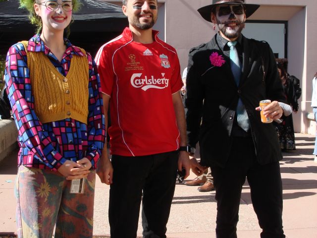 Rowan, Ahmet, and Peter in costume
