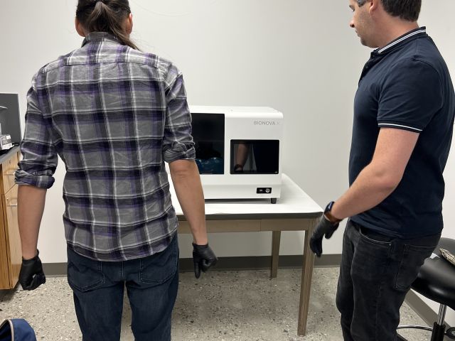 Peter and Pierre with printer